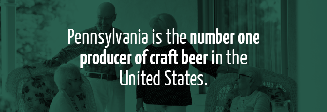 Pennsylvania is the number one producer of craft beer in the United States