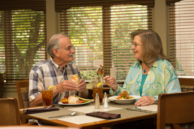 David and Nancy Mills enjoying a meal