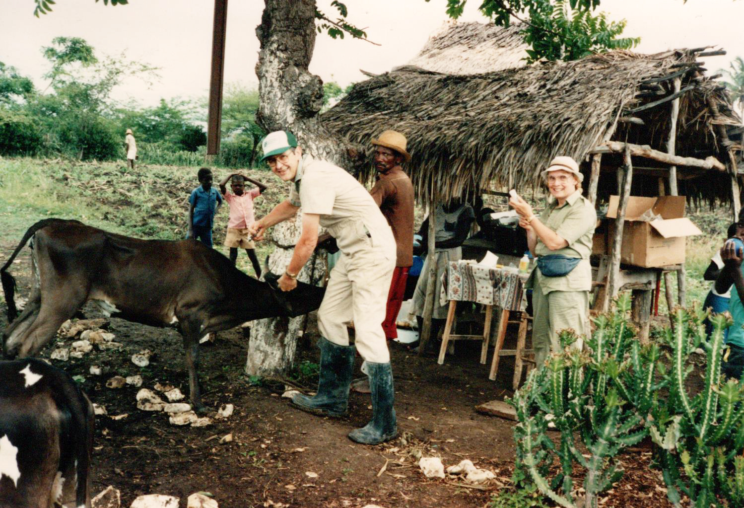 David and Linda Burrichter in Haiti on their first CVM trip