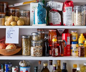 Pantry filled with food and ingredients