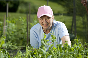 Woman working in a farm